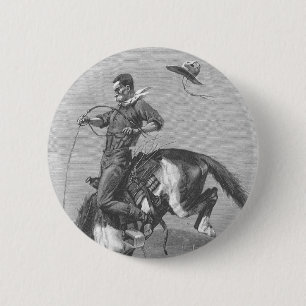 Vintage Rodeo Cowboys, Bucking Bronco von Remingto Button