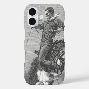 Vintage Rodeo Cowboys, Bucking Bronco von Remingto iPhone 16 Hülle