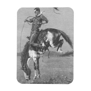 Vintage Rodeo Cowboys, Bucking Bronco von Remingto Magnet
