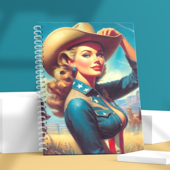 Vintage-Rodeo-Pin-up Notizblock (Von Creator hochgeladen)