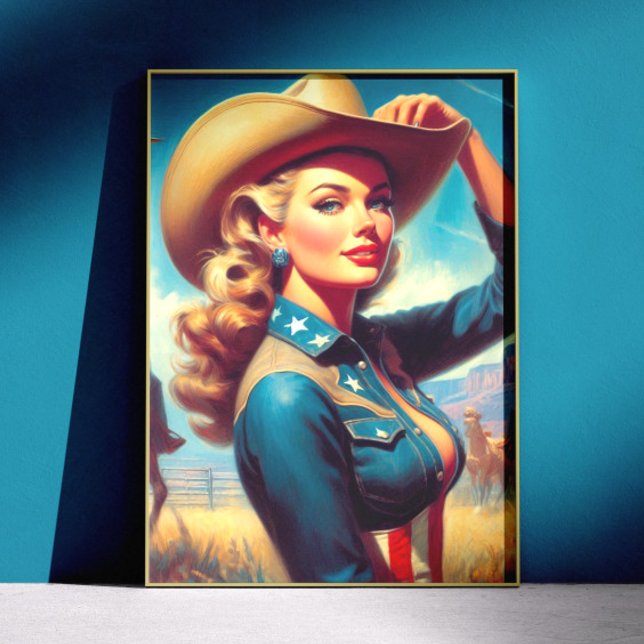 Vintage Rodeo Pin-up Poster (Von Creator hochgeladen)