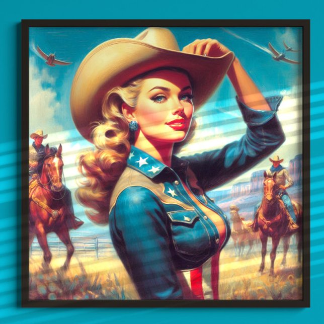 Vintage Rodeo Pin-up Poster (Von Creator hochgeladen)