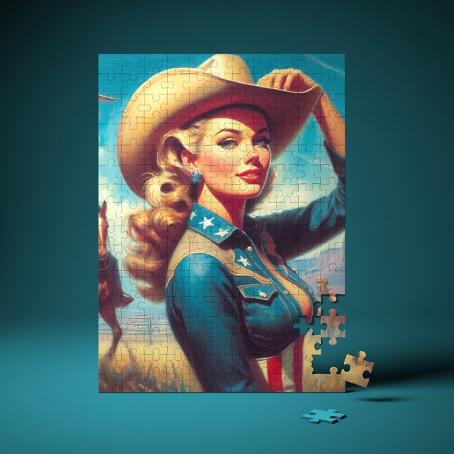 Vintage-Rodeo-Pin-up Puzzle (Von Creator hochgeladen)