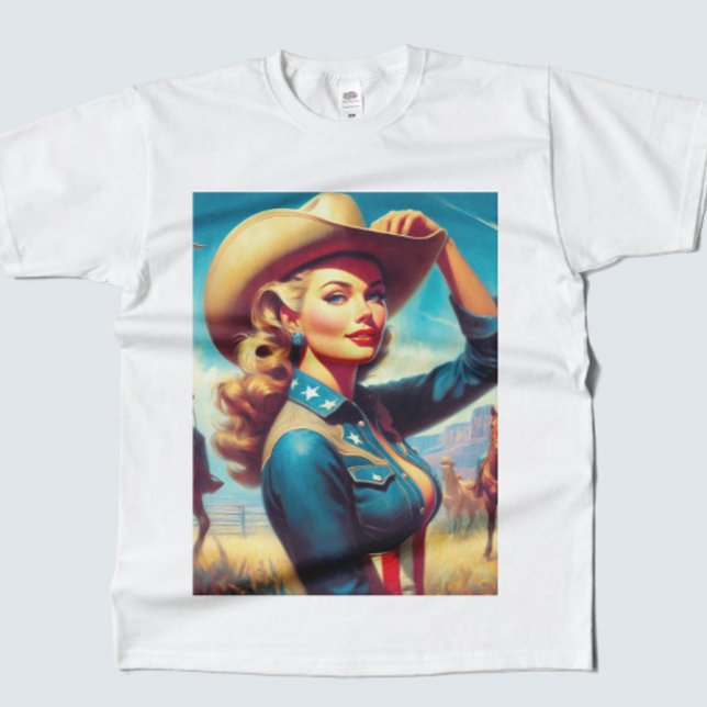 Vintage-Rodeo-Pin-up T-Shirt (Von Creator hochgeladen)