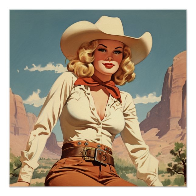 Vintage Rodeo Romance: Wild West Whispers Poster (Vorderseite)