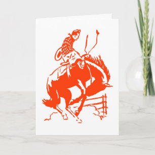 Vintage Rodeo Valentine Feiertagskarte