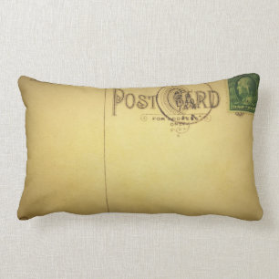 Vintage-Rohpostkarte -Kissen Lendenkissen
