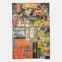 Vintage Rohr Kasten-Farbe Geschirrtuch