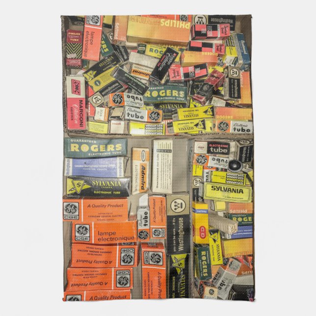 Vintage Rohr Kasten-Farbe Geschirrtuch (Vertikal)