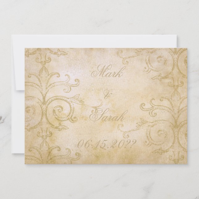 Vintage Rolle-Einladung Einladung (Vorderseite)