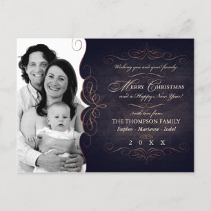 Vintage Rolle-Tafel-WeihnachtsFotokarte Feiertagspostkarte