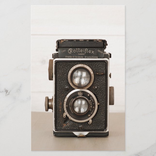 Vintage Rolleiflex Doppellinsekamera Briefpapier (Vorderseite)