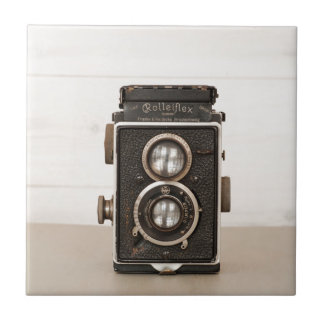 Vintage-Rolleiflex-Zweilinienkamera Fliese