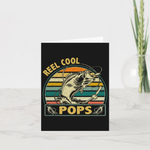 Vintage Rollen Coole Pop Fischen Tag der Väter für Karte