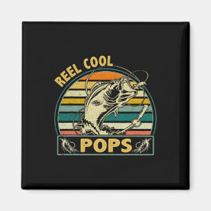 Vintage Rollen Coole Pop Fischen Tag der Väter für Magnet