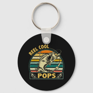 Vintage Rollen Coole Pop Fischen Tag der Väter für Schlüsselanhänger