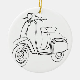 Vintage-Roller Keramik Ornament