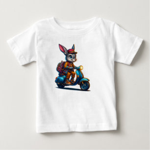 Vintage-Rollerhasen-Kinder-T-Shirt Baby T-shirt