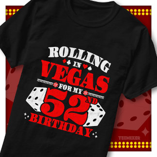 Vintage Rolling In Vegas 52. Geburtstagsfeier T-Shirt