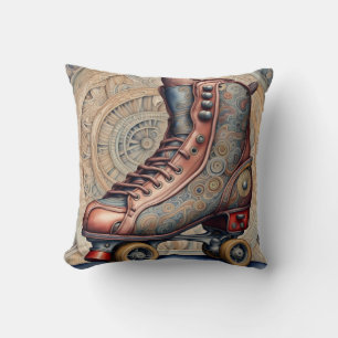 Vintage-Rollschuhe Kissen