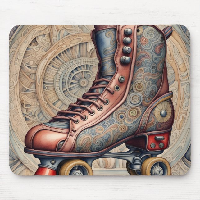 Vintage-Rollschuhe Mousepad (Vorne)