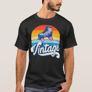Vintage-Rollschuhe Skaten 80er Disco-Rollschuhe T-Shirt