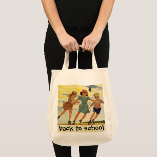 Vintage-Rollschuhspaß Kinder Jungen und Mädchen Tragetasche