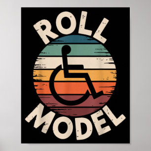 Vintage-Rollstuhl Lustiger Rollstuhl Poster