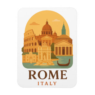 Vintage Rom Colosseum & Pantheon Magnet – Italien
