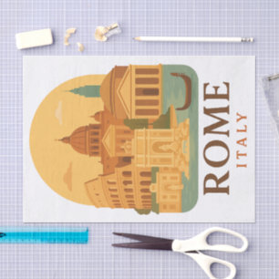 Vintage Rom Italien Seidenpapier – Retro Colosseum