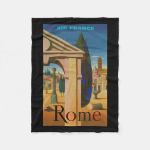 Vintage-Rom-Reiseplakat-Kunst Fleecedecke