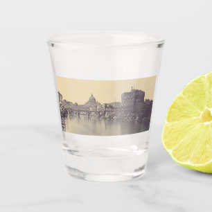 Vintage Rom Tiberburg und Vatikan Feine Kunst Schnapsglas