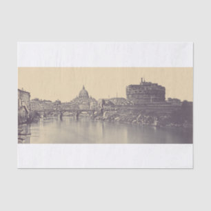 Vintage Rom Tiberburg und Vatikan Feine Kunst Seidenpapier