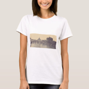 Vintage Rom Tiberburg und Vatikan Feine Kunst T-Shirt
