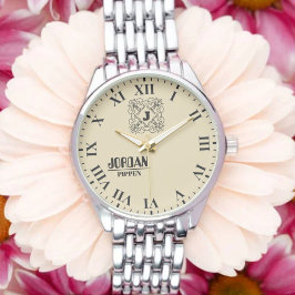 Vintage Roman Numeral Monogram Classic  Armbanduhr