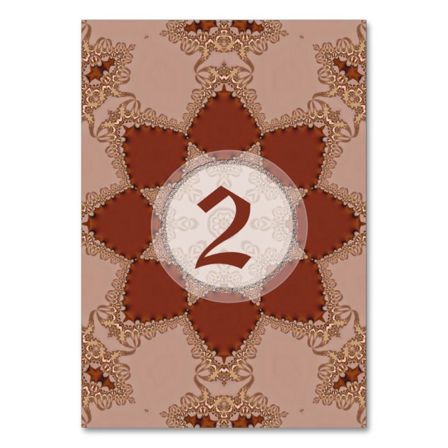 Vintage Romance Lace Wedding Tischnummer Card (Vorderseite)