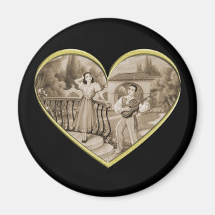 Vintage romanische Ehepaare, Liebe von Mann und Fr Magnet