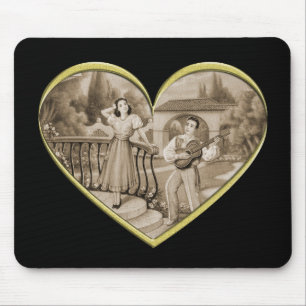 Vintage romanische Ehepaare, Liebe von Mann und Fr Mousepad