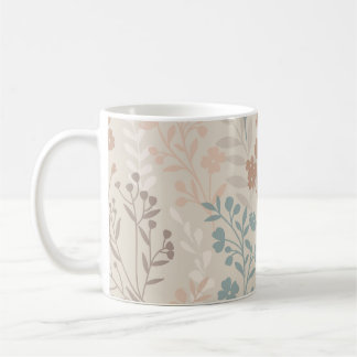 Vintage-Romantik-Blumenmuster ohne Naht Kaffeetasse