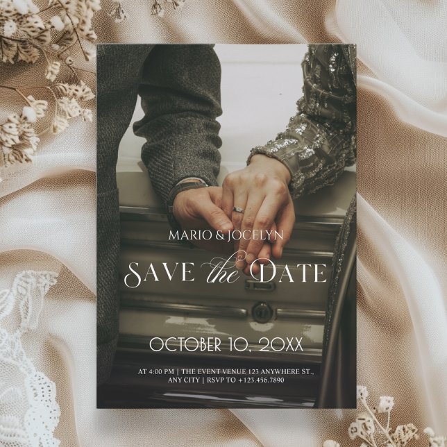 Vintage Romantik Foto Hochzeit Verlobung Save The Date (Von Creator hochgeladen)