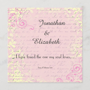 Vintage Romantik mit Bibelverse Hochzeit Einladung