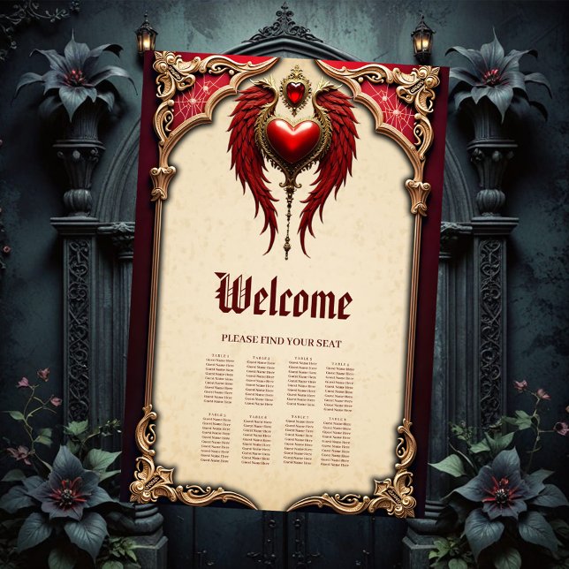 Vintage Romantik mit Herz und Flügeln Poster (Von Creator hochgeladen)