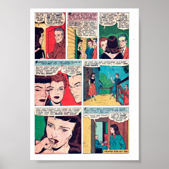 Vintage Romantik Poster (Vorne)