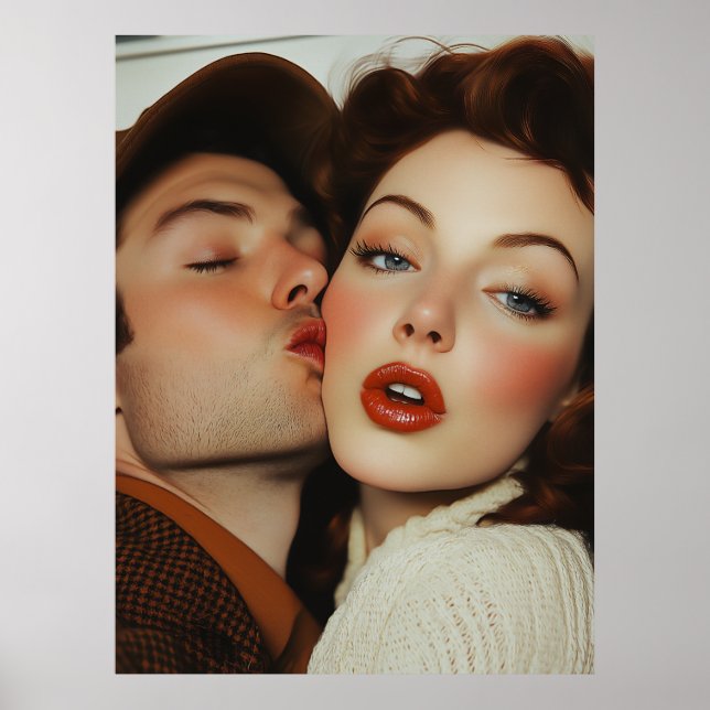 Vintage Romantik Poster (Vorne)