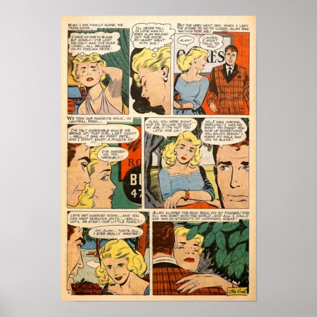 Vintage Romantik Poster (Vorne)