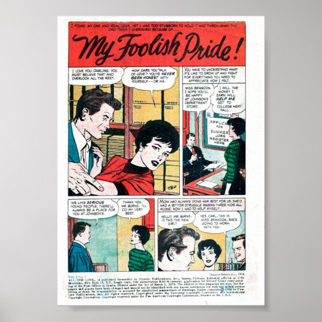 Vintage Romantik Poster (Vorne)