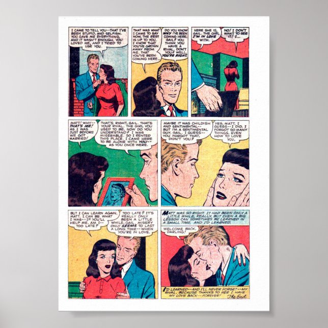 Vintage Romantik Poster (Vorne)