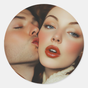 Vintage Romantik Runder Aufkleber