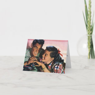 Vintage Romantik, Schulliebe in der Liebe Dankeskarte