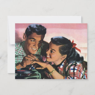 Vintage Romantik, verliebte Schulschwärmer